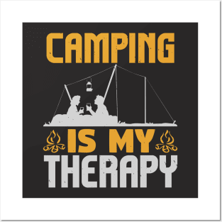 camping is my therapy Posters and Art